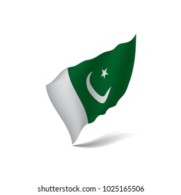 Pakistan flag, vector illustration on a white background