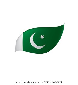 Pakistan flag, vector illustration on a white background