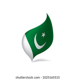 Pakistan flag, vector illustration on a white background