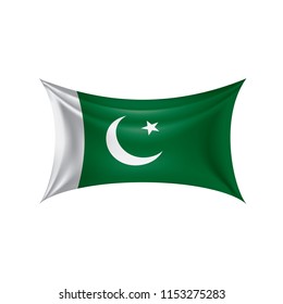 Pakistan flag, vector illustration on a white background