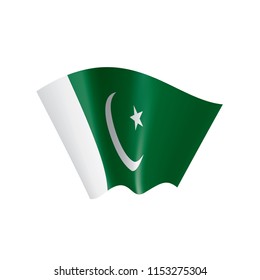 Pakistan flag, vector illustration on a white background
