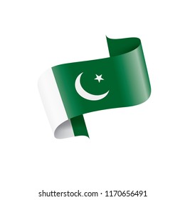 Pakistan flag, vector illustration on a white background