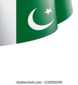 Pakistan flag, vector illustration on a white background