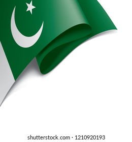 Pakistan flag, vector illustration on a white background