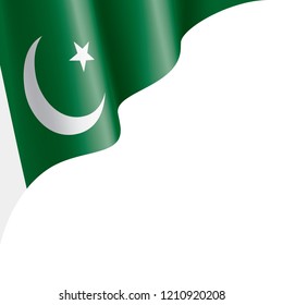 Pakistan flag, vector illustration on a white background