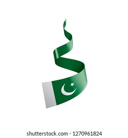 Pakistan flag, vector illustration on a white background