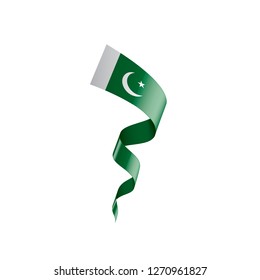 Pakistan flag, vector illustration on a white background