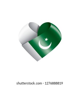 Pakistan flag, vector illustration on a white background
