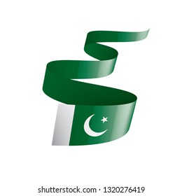 Pakistan flag, vector illustration on a white background