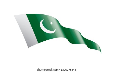 Pakistan flag, vector illustration on a white background