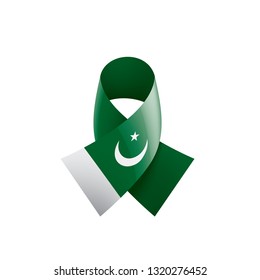 Pakistan flag, vector illustration on a white background