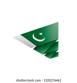 Pakistan flag, vector illustration on a white background