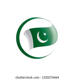 Pakistan flag, vector illustration on a white background