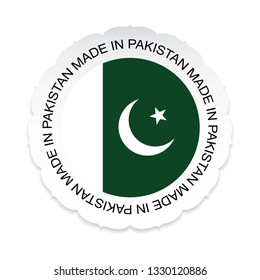 Pakistan Flag vector.Pakistan national official colors, Made in Pakistan a white background
