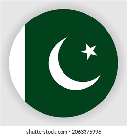 Pakistan Flat Rounded Country Flag Icon