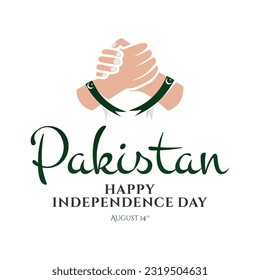 Pakistan Happy Independence Day vector template 14th August. Vector illustration