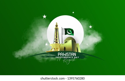 pakistan independence day ,14 august Vector Illustation