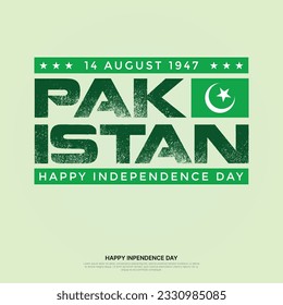 Pakistan Independence Day - 14 August Pakistani National Celebration Pakistan Day Pakistan written in Urdu calligraphy Logo