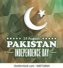 Pakistan Independence Day, 14 August Celebration Card, Web Banner, Background, Badges Vector Design