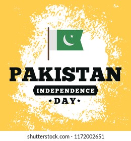 Pakistan Independence day. 14th august. Vector typography.