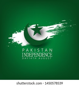 Pakistan Independence Day, 14th of August, with creative design illustration.