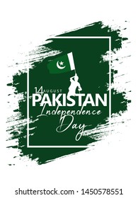 Pakistan Independence Day, 14th of August, with creative design illustration.