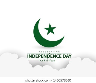 Pakistan Independence Day, 14th of August, with creative design illustration.