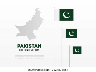 Pakistan independence day background banner poster for national celebration on august 14.