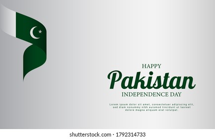 Antecedentes del Día de la Independencia de Pakistán. Ilustración vectorial.  
