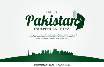 Pakistan Independence Day Background. Vector Illustration.  