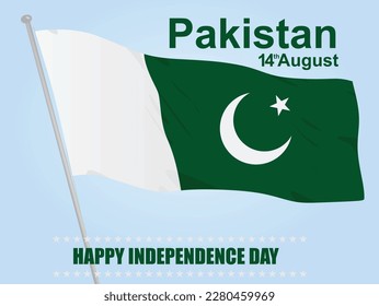 Pakistan Independence day card. vector illustration 