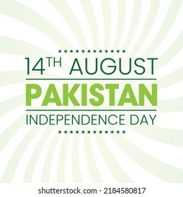 Pakistan Independence Day Celebrating. 14 August Independence Day. 14th August Pakistan Day Celebration. 14 August Pakistani National Celebration. Vector Illustration