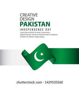 Pakistan Independence Day Celebration Poster Creative Design Illustration Vector Template