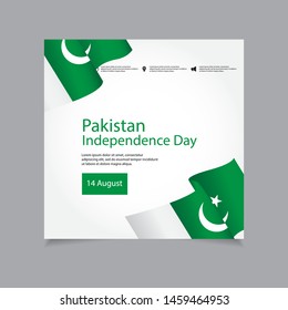 Pakistan Independence Day Celebration Vector Template Design Illustration