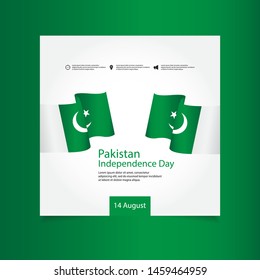 Pakistan Independence Day Celebration Vector Template Design Illustration