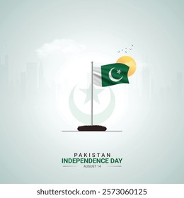 Pakistan Independence Day. Pakistan independence Day creative Design for social media post