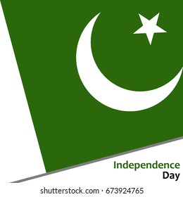 Pakistan independence day with flag vector illustration for web