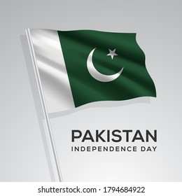 Pakistan Independence Day with gray background vector
