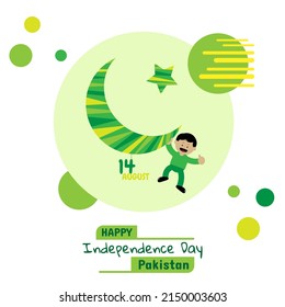 Pakistan Independence Day Greeting Cards. Suitable for Pakistan's independence day celebration