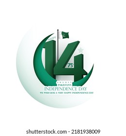 pakistan independence day illustration with white background.