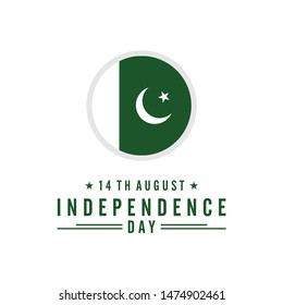 Pakistan Independence Day Logo Vector Stock Vector (Royalty Free ...