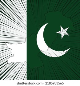 Pakistan Independence Day Map Design