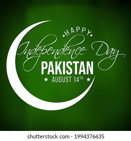 Pakistan Independence day is observed every year on August 14, It marks the anniversary of the partition of the subcontinent into two countries, India and Pakistan. Vector illustration