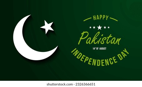 Pakistan Independence day is observed every year on August 14, It marks the anniversary of the partition of the subcontinent into two countries, India and Pakistan. Vector illustration