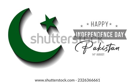 Pakistan Independence day is observed every year on August 14, It marks the anniversary of the partition of the subcontinent into two countries, India and Pakistan. Vector illustration