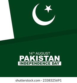 Pakistan independence day. Pakistan's Independence Day is celebrated every year on 14th August. Greeting poster banner design. Vector illustration
