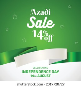 Pakistan independence day sale 14 percent off celebrating Pakistan independent day sale banner