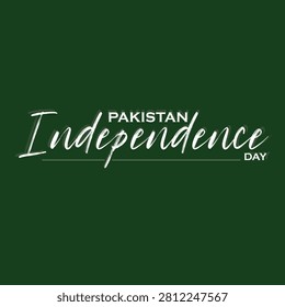 Pakistan Independence Day Typography Design with Elegant Calligraphy