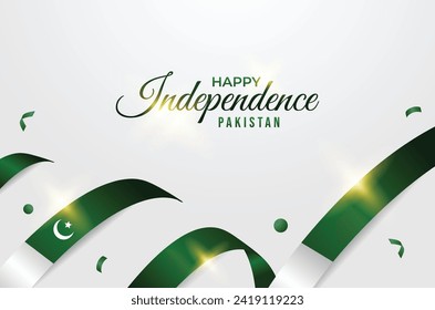 Pakistan independence day vector design template