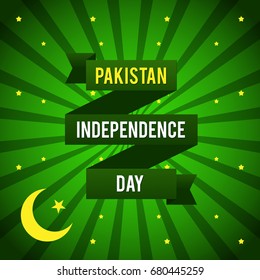 Pakistan Independence Day. Vector illustration for design holiday.
